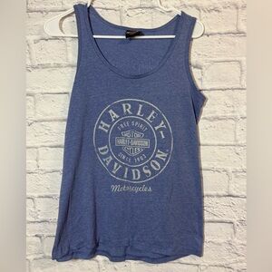 Harley-Davidson Women's Blue Tank Top, sz Med